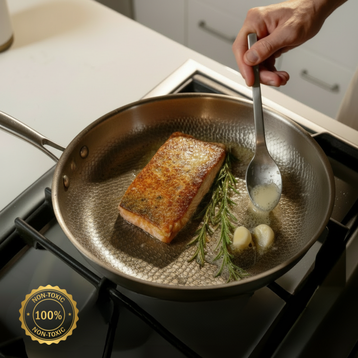 Hammered Pan + Utensil Set
